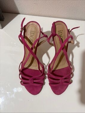 Fuchsia Strappy Heeled Sandals for Women